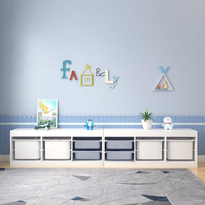 儿童置物柜玩具收纳层架抽屉式多层整理架大容量宝宝实木储物柜