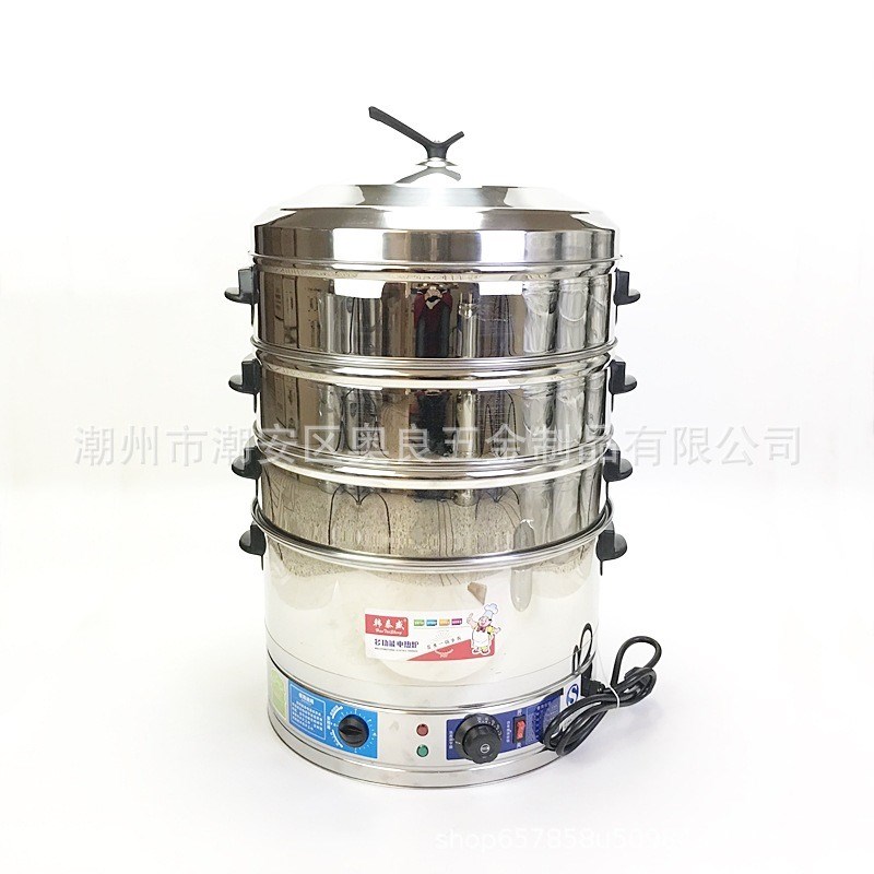 不锈钢电热蒸锅蒸笼蒸桶屉蒸炉蒸B包炉包子机商用蒸柜保恒温包家