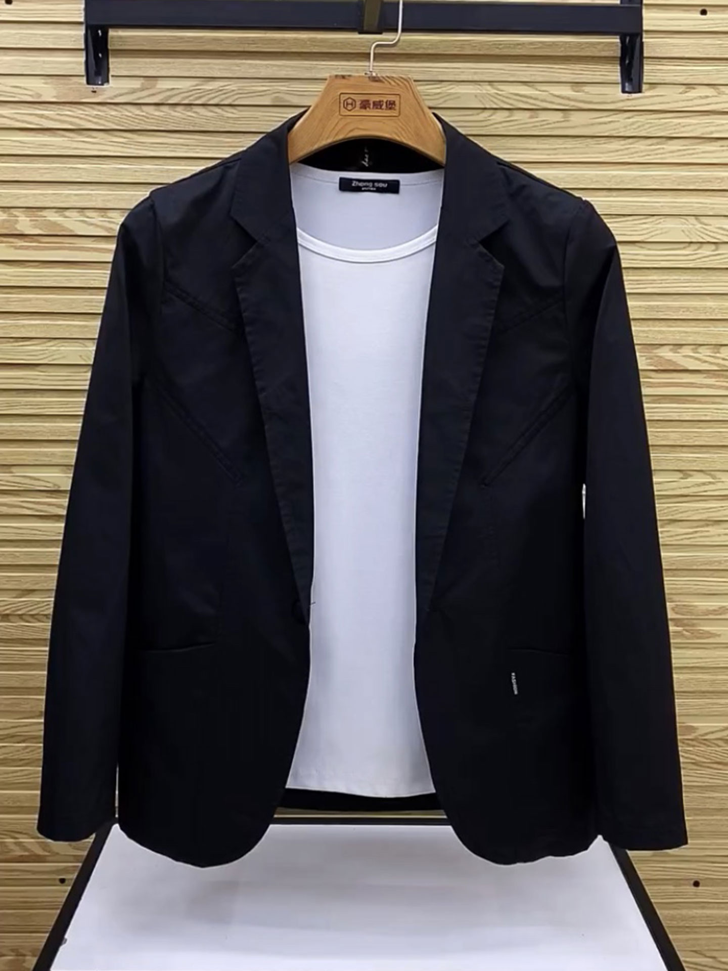 MK正品西装外套男春秋季薄款修身西服夹克高端商务休闲男士上衣潮