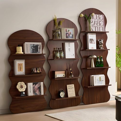 落地书架靠墙收纳架客厅书报架