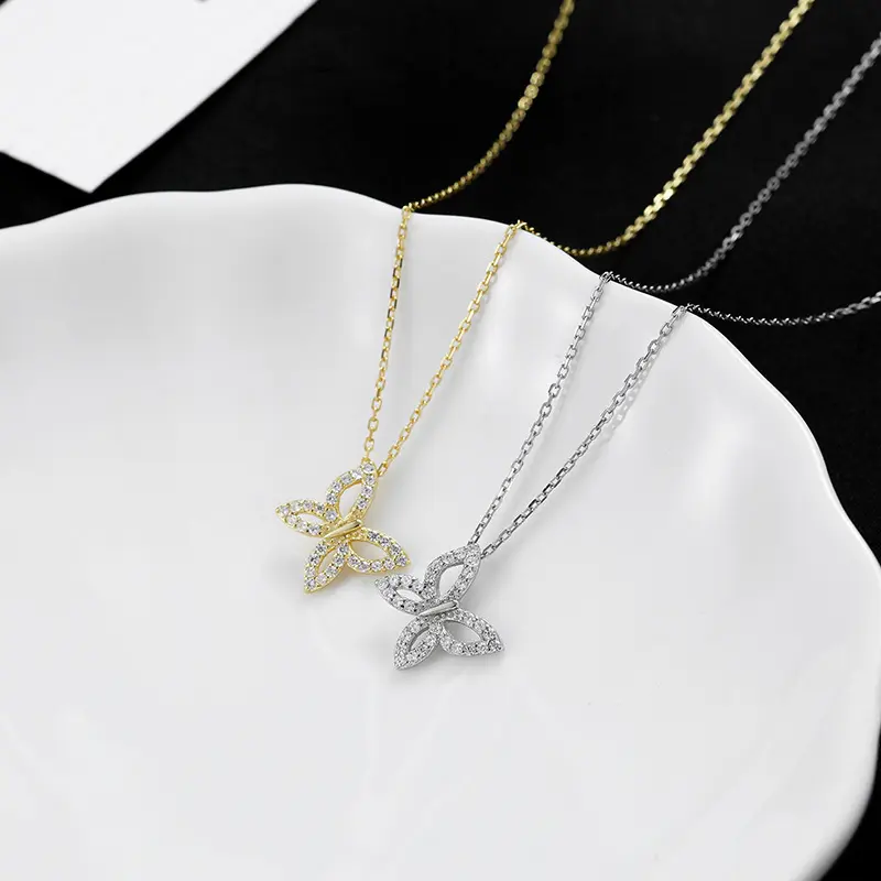 s925银满钻项链女轻奢时级感毛衣链小众新款锁骨链