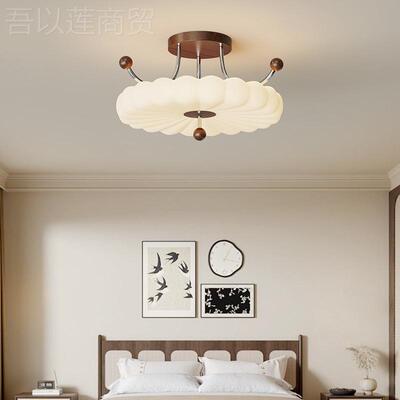 木风全光谱复奶油风皇冠灯具法54956式中餐厅护眼卧古室古吸顶原