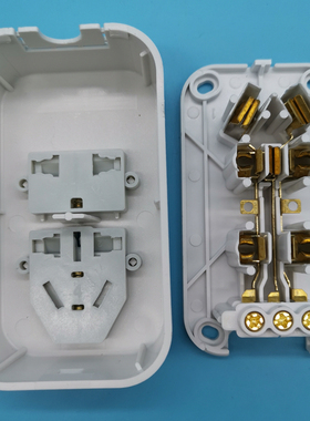 10/16A明装插座7孔小区充电桩自扣式大功率空调微波炉2位7孔插座