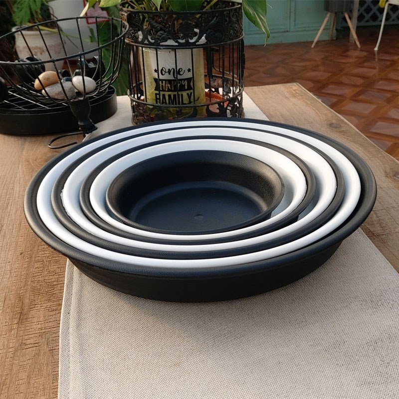 树脂加深接水托盘加高加厚花盆塑料圆型托盘美观耐用底盘底托包邮