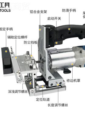 木槽工二合一连接槽器隐开形无钉眼开模具衣柜HET橱柜开定槽位器