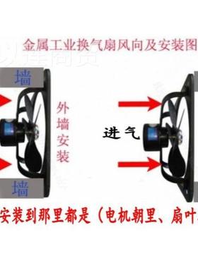 2寸工业强力铁排风32235扇排气家扇扇厨房油烟1抽风机用14寸换气