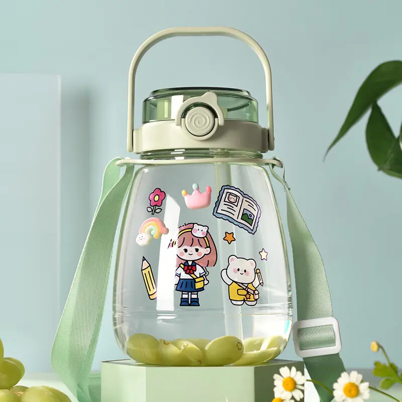 1大肚杯喝水杯子吸管杯高颜值大容量女生新款夏季1300ml大容量