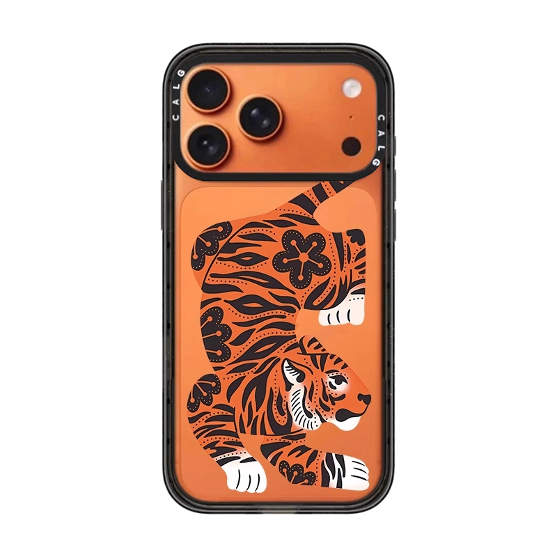 CALG联名花纹老虎下山适用苹果手机壳iphone11 12 13 14 15 16 17promax新款外壳高级感小众磁吸2025网红爆款