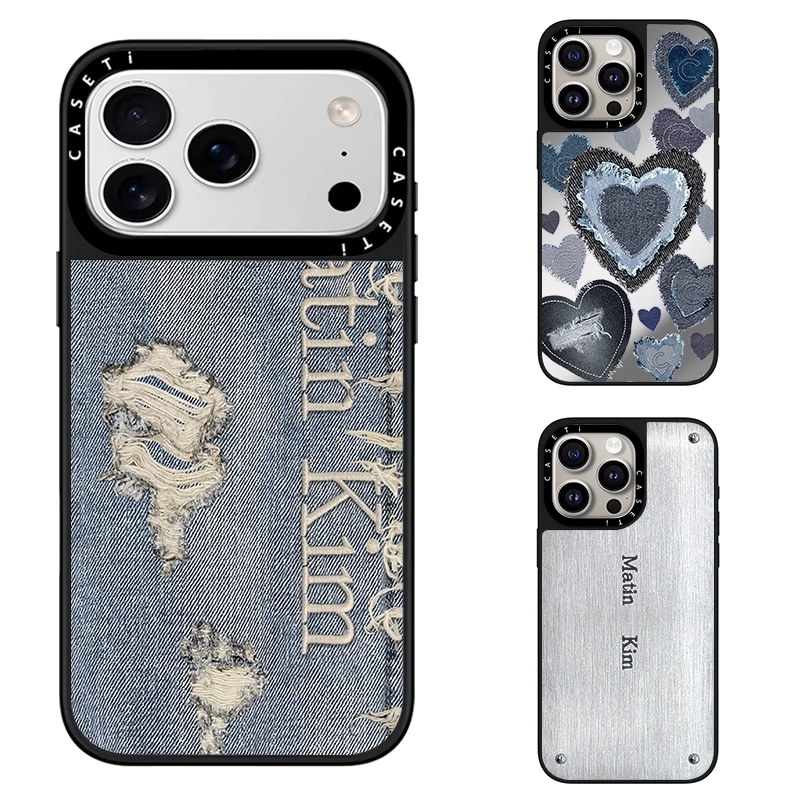 CASE丹宁牛仔爱心口袋涂鸦苹果手机壳iphone11 12 13 14 15 16 17promax新款外壳高级感小众磁吸2025网红爆款