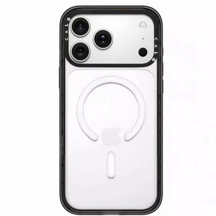 CALG联名纯色透明黑框适用苹果手机壳iphone11 12 13 14 15 16 17promax新款外壳高级感小众磁吸2025网红爆款