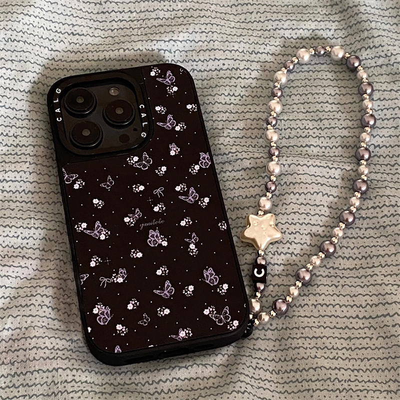 CALG满屏紫色蝴蝶适用苹果手机壳iphone11 12 13 14 15 16 17promax新款外壳高级感小众磁吸2025网红爆款