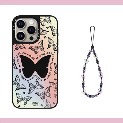 CALG宋茜同款幻彩蝴蝶适用苹果手机壳iphone11 12 13 14 15 16 17promax新款外壳高级感小众磁吸2025网红爆款