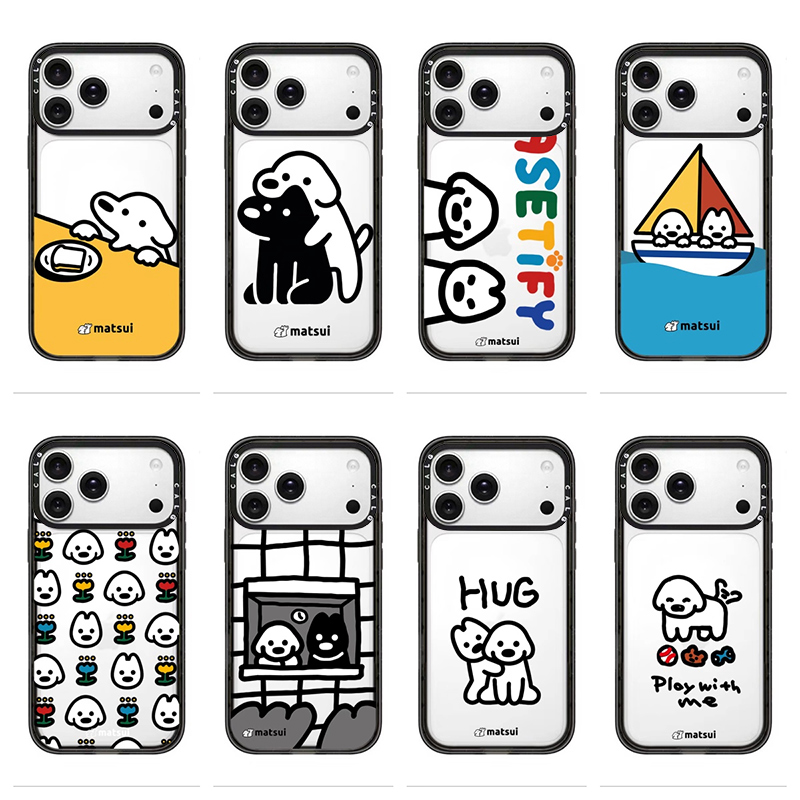 CALG可爱狗狗matsui适用苹果手机壳iphone11 12 13 14 15 16 17promax新款外壳高级感小众磁吸2025网红爆款