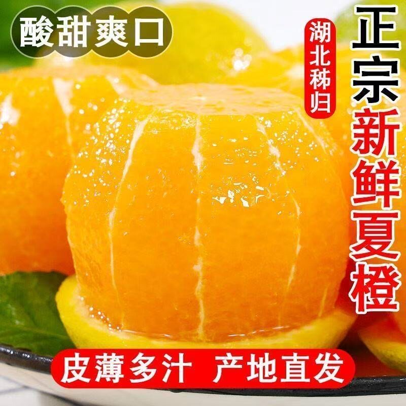 夏橙鲜橙多汁秭归当季新鲜正宗薄皮水果孕妇商超批发甜橙薄皮整箱
