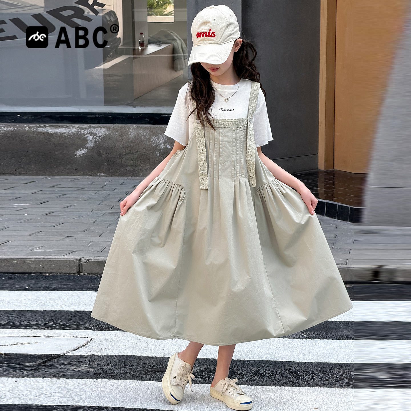 ABC女童夏季韩版洋气两件套