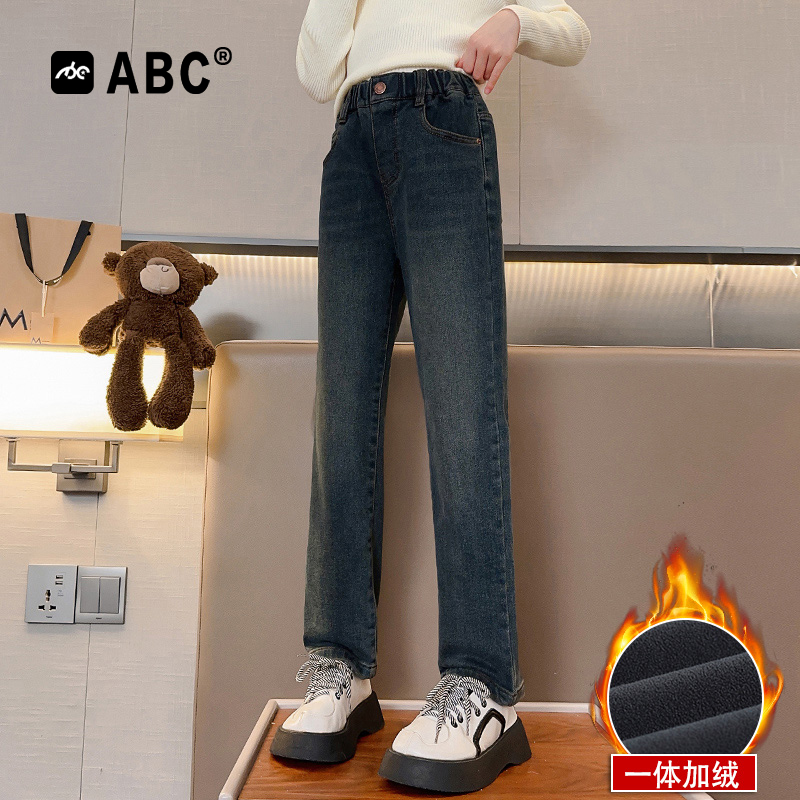 女童牛仔裤春秋2025新款