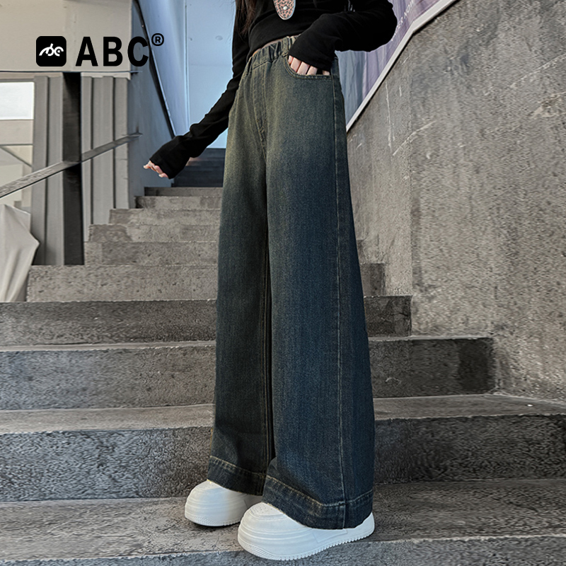 ABC6-12岁女孩春秋裤子儿童2025