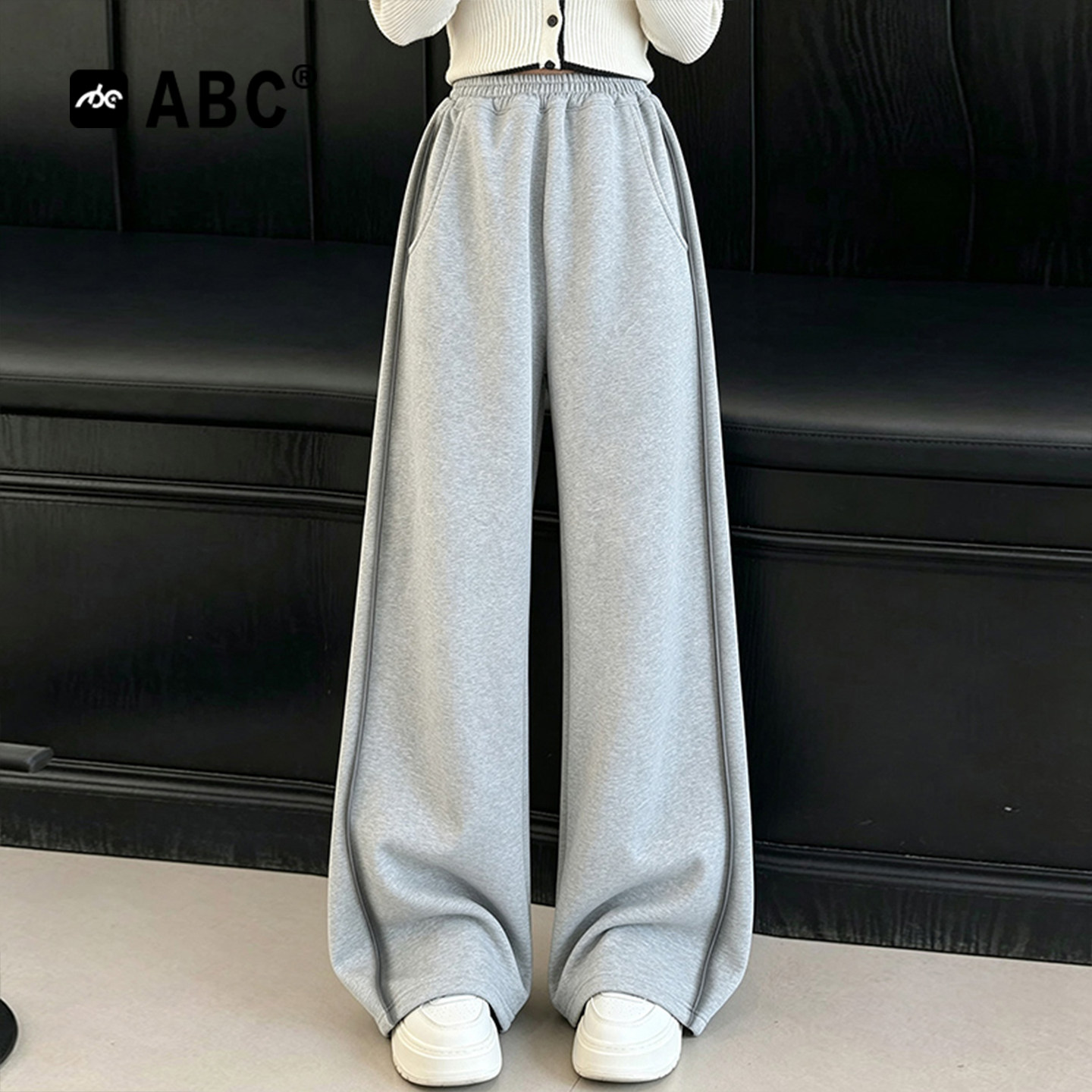 ABC女孩春秋新款直筒印花卫裤图片