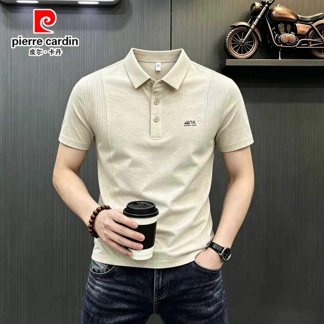 皮尔卡丹冰丝短袖Polo衫男夏季
