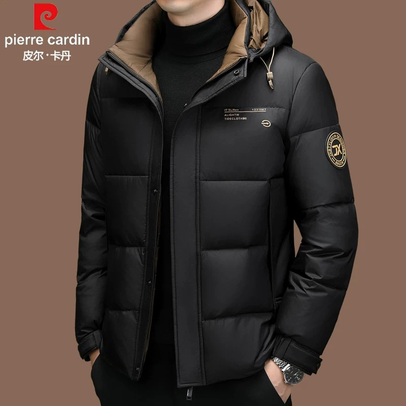 皮尔卡丹90%白鸭绒男羽绒服