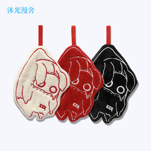 珊瑚绒挂式吸水厨房浴室擦手巾