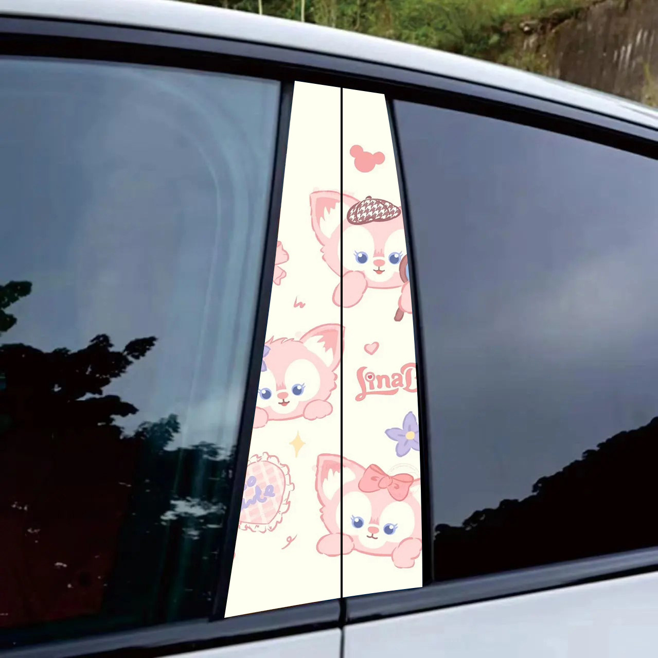 玲娜贝儿B柱防划痕装饰贴