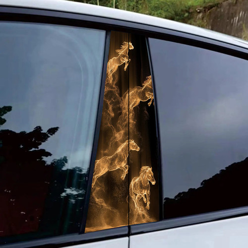 马汽车中柱贴纸防水防刮个性