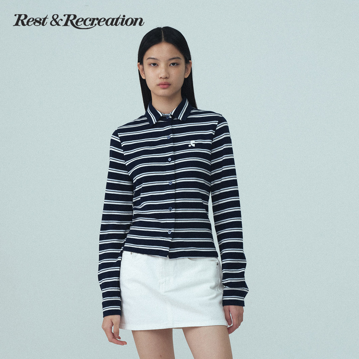 RestandRecreation条纹长袖衬衫