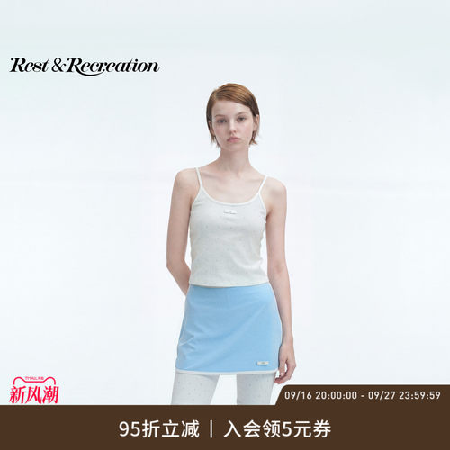 【明星同款】RestandRecreation官方2026新款RR胶囊织标吊带背心