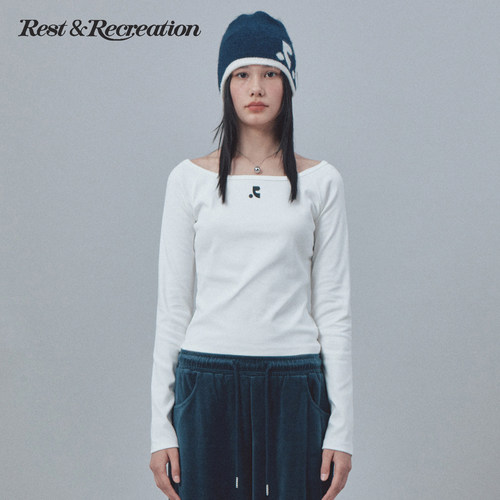 RR长袖修身T恤女印花打底衫