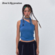 RestandRecreation2025新款 明星同款 RR斜肩挂脖吊带背心T恤女