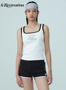 RestandRecreation官方拼色logo印花休闲工字背心RR无袖吊带上衣