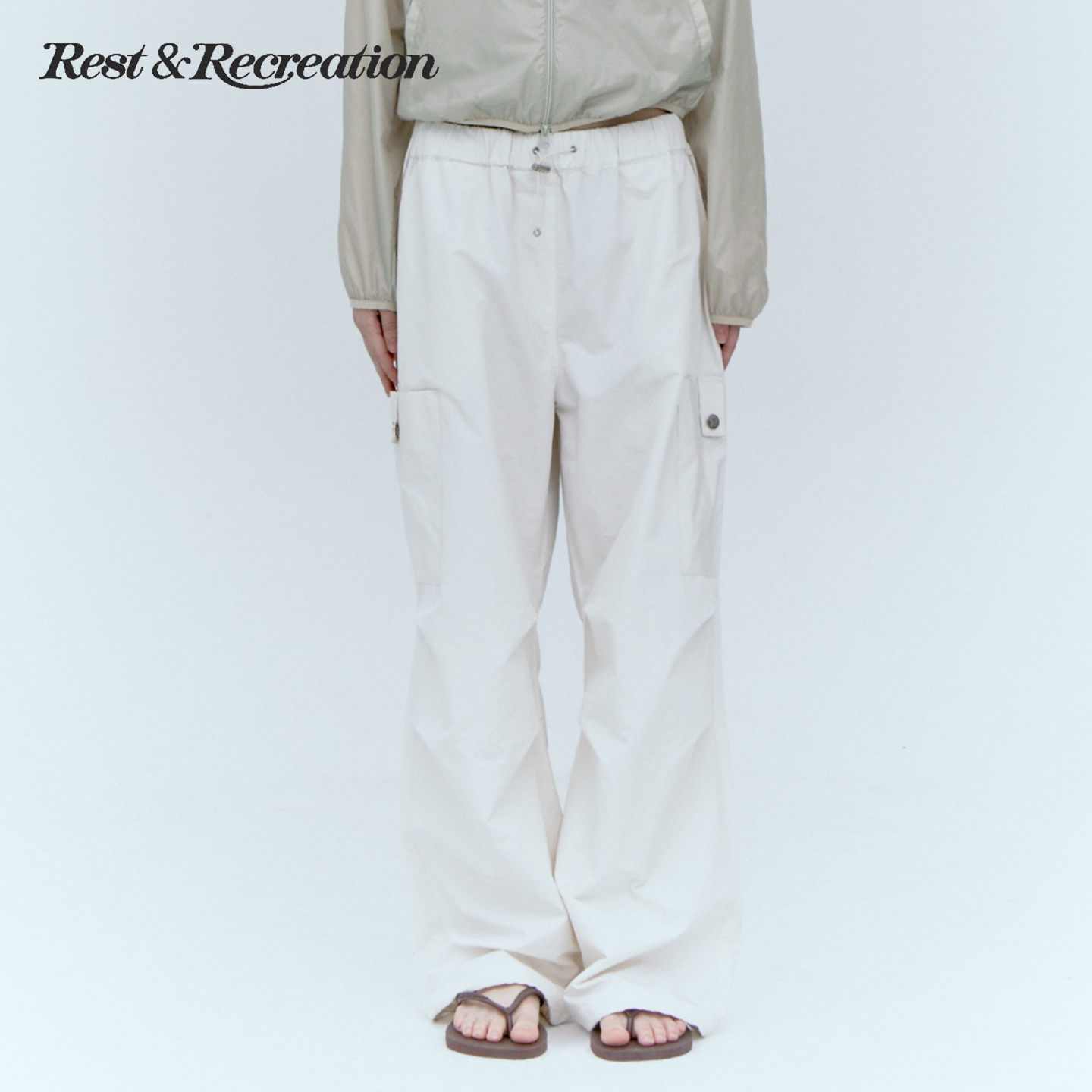 RR宽松直筒捏褶长裤男女同款