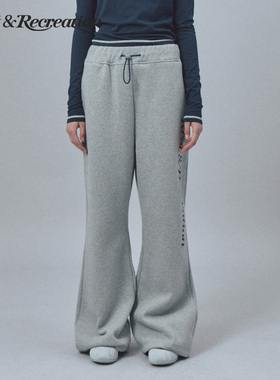 【明星同款】RestandRecreation2025秋冬RR印花字母微喇长裤男女