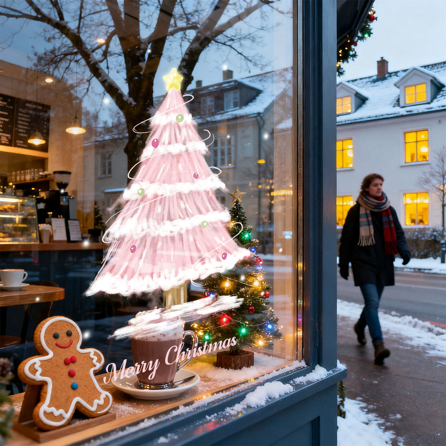 2026圣诞节装饰玻璃贴纸