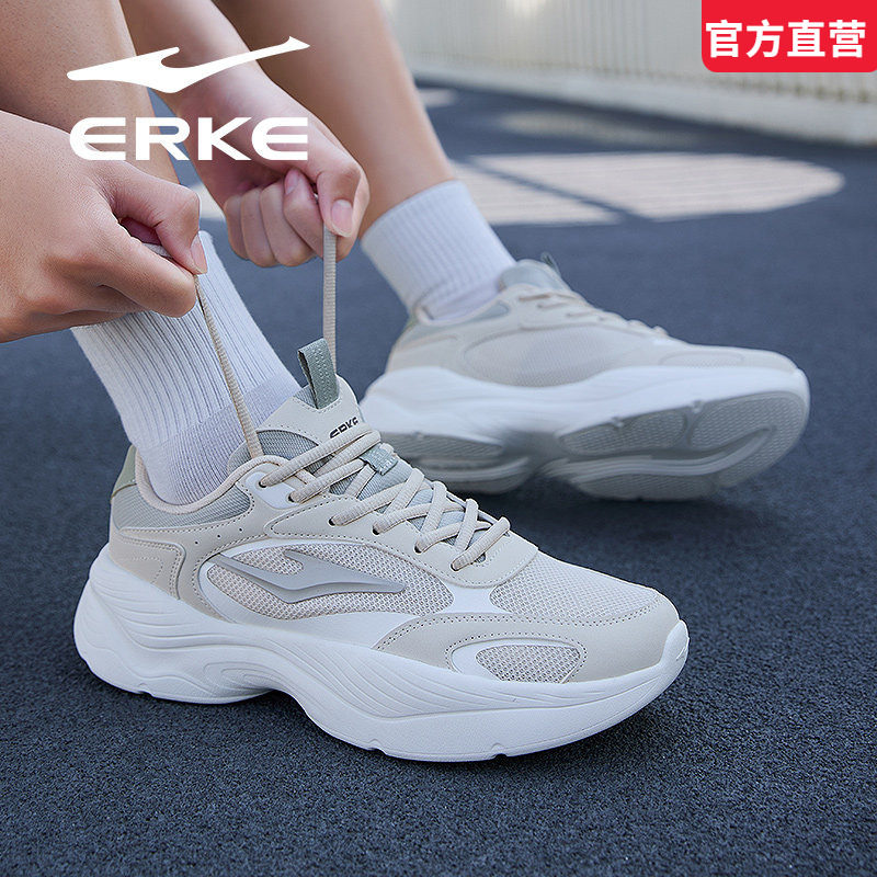 鸿星尔克运动鞋男鞋2026夏季新款青少年学生复古厚底休闲老爹鞋子