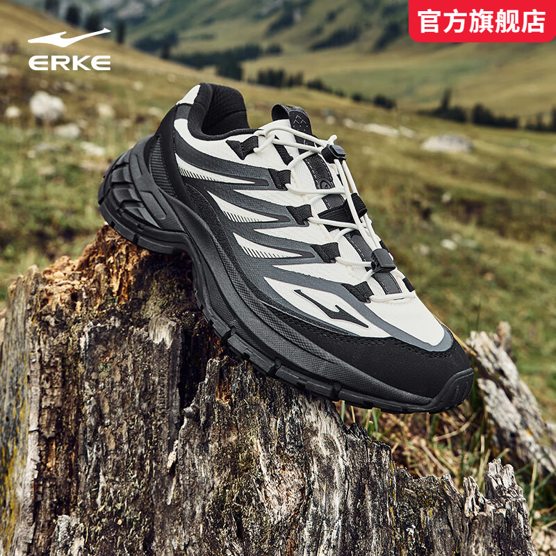 沃野2鸿星尔克男鞋2025新款户外徒步休闲轮胎鞋防滑耐磨运动鞋子