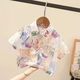 百搭卡通印花短袖 夏季 衬衫 儿童衬衣夏装 2026新款 花衬衫 男童衬衫