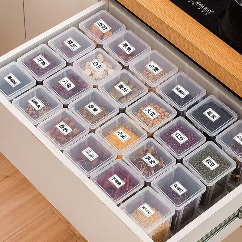 厨房香料杂粮盒，分格密封好收纳