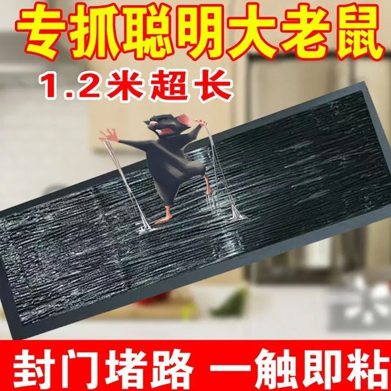 超强力粘鼠板大老鼠贴捕鼠老鼠神器克星透明隐形大号家用灭黏粘鼠