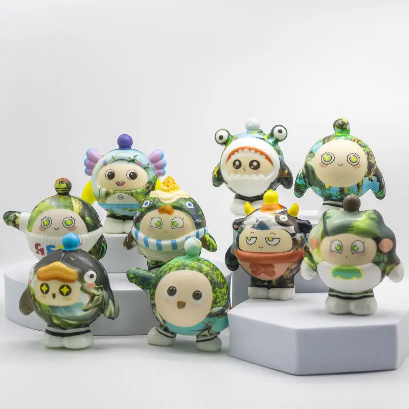 包邮恐龙乐园小蛋仔皮肤捏捏乐网红派解压玩具慢回弹公仔可爱发泄