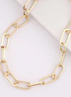 速卖通热销饰品 欧美经典铜制金属链条项链 短款时级感项饰女