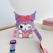 卡通库洛米硅胶零钱包儿童包包可爱小零钱包收纳哪吒包