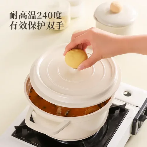 厨房防烫硅胶锅盖帽锅把手隔热套耐高温砂锅珐琅锅防烫帽夹子