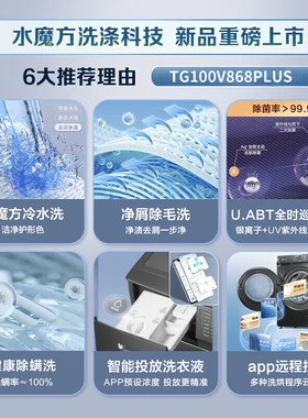 小天鹅滚筒全自动家用10公斤水魔方TG100V868PLUS