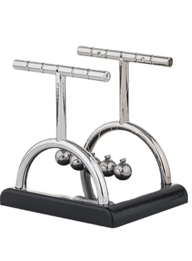 T形黑底牛顿摆撞球弹力碰碰球家居装饰摆件学生生日礼物工艺礼品