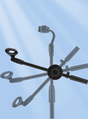 2.1米落地支架1.6米横夹盘通用话筒横杆卡扣麦克风固定直播配件