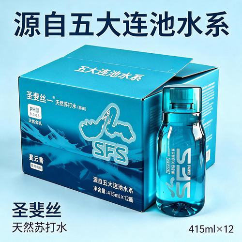 圣斐丝天然苏打水415ml*12瓶/箱