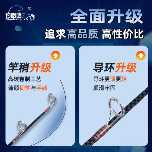 新款碳素冰钓竿全套短节便携冬钓马口鱼竿套装桥钓筏W竿软尾小海