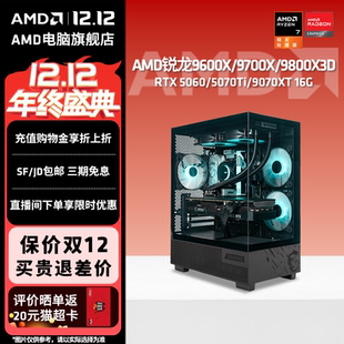 9800X3D 5060TI 电脑N卡游戏电竞主机DIY组装 9600X 机吃鸡永劫悟空CSGO整机 8G台式 9700X 5060 AMD锐龙R5 16G